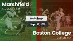 Matchup: Marshfield High vs. Boston College  2019