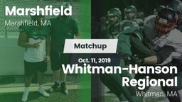 Matchup: Marshfield High vs. Whitman-Hanson Regional  2019
