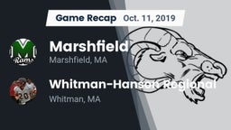 Recap: Marshfield  vs. Whitman-Hanson Regional  2019
