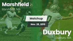 Matchup: Marshfield High vs. Duxbury  2019