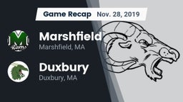Recap: Marshfield  vs. Duxbury  2019