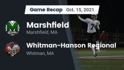 Recap: Marshfield  vs. Whitman-Hanson Regional  2021