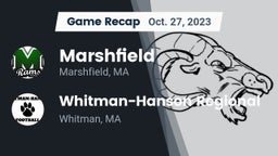 Recap: Marshfield  vs. Whitman-Hanson Regional  2023