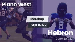 Matchup: Plano West High vs. Hebron  2017
