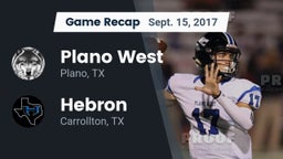 Recap: Plano West  vs. Hebron  2017
