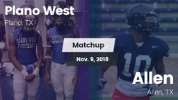 Matchup: Plano West High vs. Allen  2018