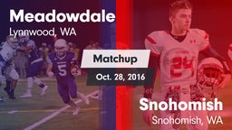 Matchup: Meadowdale High vs. Snohomish  2016