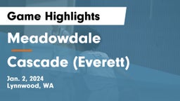 Meadowdale  vs Cascade  (Everett) Game Highlights - Jan. 2, 2024