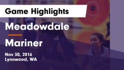 Meadowdale  vs Mariner  Game Highlights - Nov 30, 2016
