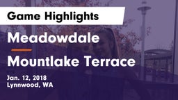 Meadowdale  vs Mountlake Terrace  Game Highlights - Jan. 12, 2018