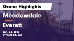 Meadowdale  vs Everett  Game Highlights - Jan. 24, 2018