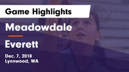 Meadowdale  vs Everett  Game Highlights - Dec. 7, 2018