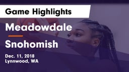 Meadowdale  vs Snohomish  Game Highlights - Dec. 11, 2018