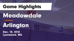 Meadowdale  vs Arlington Game Highlights - Dec. 18, 2018