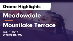 Meadowdale  vs Mountlake Terrace  Game Highlights - Feb. 1, 2019