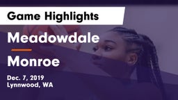 Meadowdale  vs Monroe  Game Highlights - Dec. 7, 2019