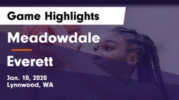 Meadowdale  vs Everett  Game Highlights - Jan. 10, 2020