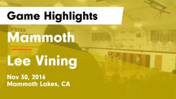 Mammoth  vs Lee Vining  Game Highlights - Nov 30, 2016