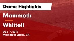 Mammoth  vs Whittell  Game Highlights - Dec. 7, 2017