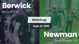 Matchup: Berwick  vs. Newman  2018