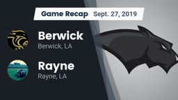 Recap: Berwick  vs. Rayne  2019