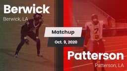 Matchup: Berwick  vs. Patterson  2020