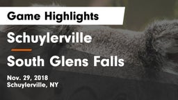Schuylerville  vs South Glens Falls Game Highlights - Nov. 29, 2018