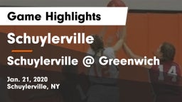 Schuylerville  vs Schuylerville @ Greenwich Game Highlights - Jan. 21, 2020