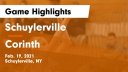 Schuylerville  vs Corinth  Game Highlights - Feb. 19, 2021