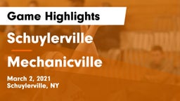 Schuylerville  vs Mechanicville  Game Highlights - March 2, 2021
