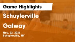 Schuylerville  vs Galway  Game Highlights - Nov. 22, 2021