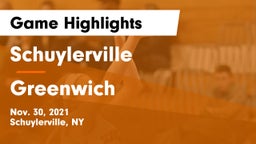 Schuylerville  vs Greenwich  Game Highlights - Nov. 30, 2021