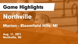Northville  vs Marian  - Bloomfield Hills, MI Game Highlights - Aug. 17, 2021