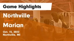 Northville  vs Marian  Game Highlights - Oct. 15, 2022