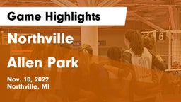 Northville  vs Allen Park  Game Highlights - Nov. 10, 2022
