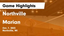Northville  vs Marian  Game Highlights - Oct. 7, 2023