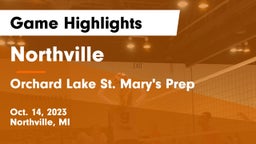 Northville  vs Orchard Lake St. Mary's Prep Game Highlights - Oct. 14, 2023