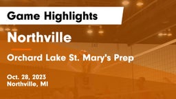 Northville  vs Orchard Lake St. Mary's Prep Game Highlights - Oct. 28, 2023