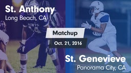 Matchup: St. Anthony High vs. St. Genevieve  2016