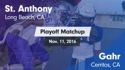 Matchup: St. Anthony High vs. Gahr  2016