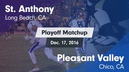 Matchup: St. Anthony High vs. Pleasant Valley  2016