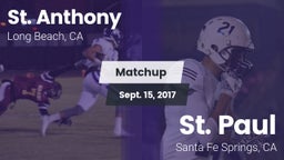 Matchup: St. Anthony High vs. St. Paul  2017