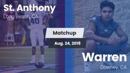Matchup: St. Anthony High vs. Warren  2018