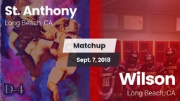 Matchup: St. Anthony High vs. Wilson  2018