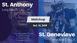 Matchup: St. Anthony High vs. St. Genevieve  2018