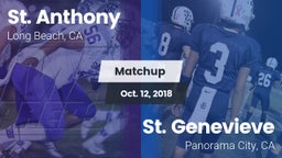 Matchup: St. Anthony High vs. St. Genevieve  2018