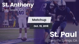 Matchup: St. Anthony High vs. St. Paul  2018