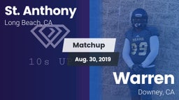 Matchup: St. Anthony High vs. Warren  2019