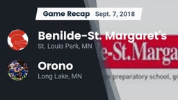 Recap: Benilde-St. Margaret's  vs. Orono  2018