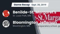 Recap: Benilde-St. Margaret's  vs. Bloomington Jefferson  2019